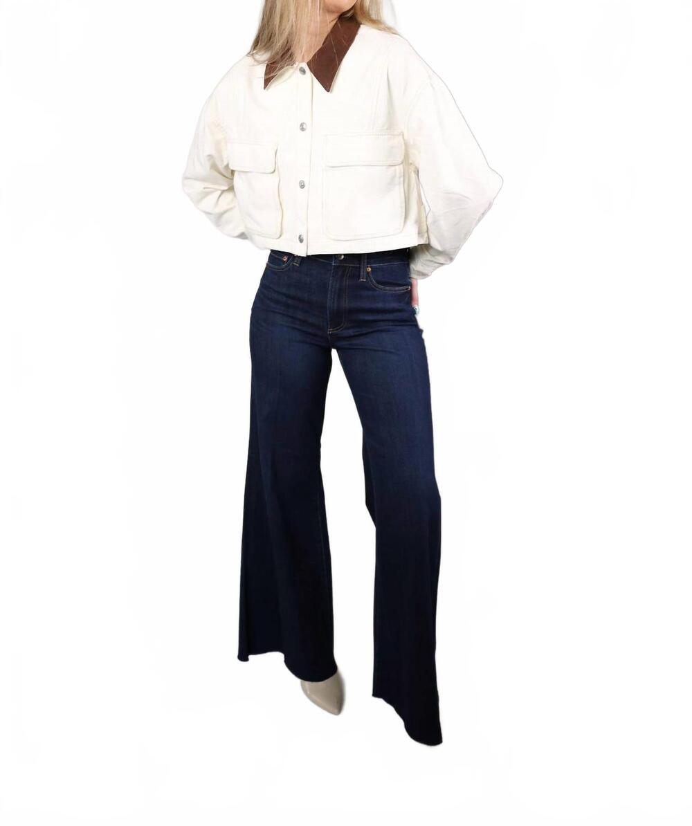 NEW FREE PEOPLE women's martha workwear jacket in ecru - Picture 4 of 7